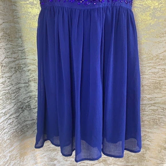 Divided by H&M Royal blue sleeveless pleated mini dress size 8 - Picture 4 of 15